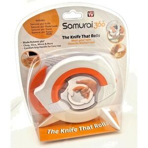 SAMURAI 360 KNIFE THAT ROLLS Seen on TV Kitchen Tool Gadget Circular Steel Blade